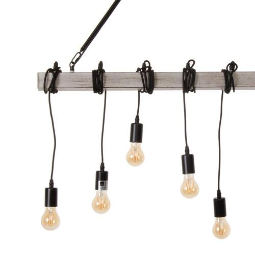 Loftslampe 107 x 5 x 15 cm Sort Metal