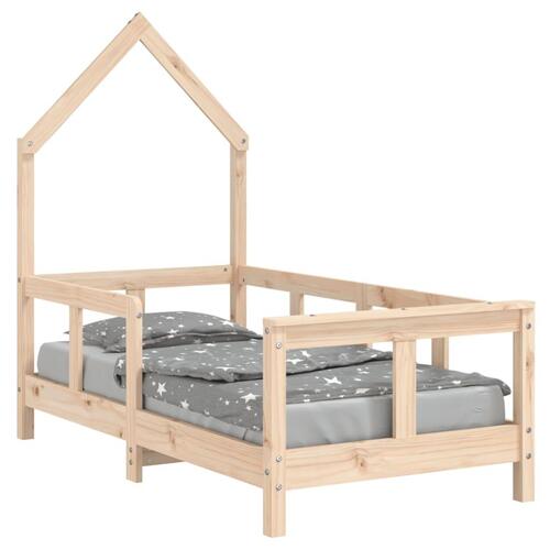 Sengeramme til juniorseng 70x140 cm massivt fyrretræ