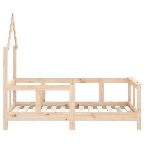 Sengeramme til juniorseng 70x140 cm massivt fyrretræ