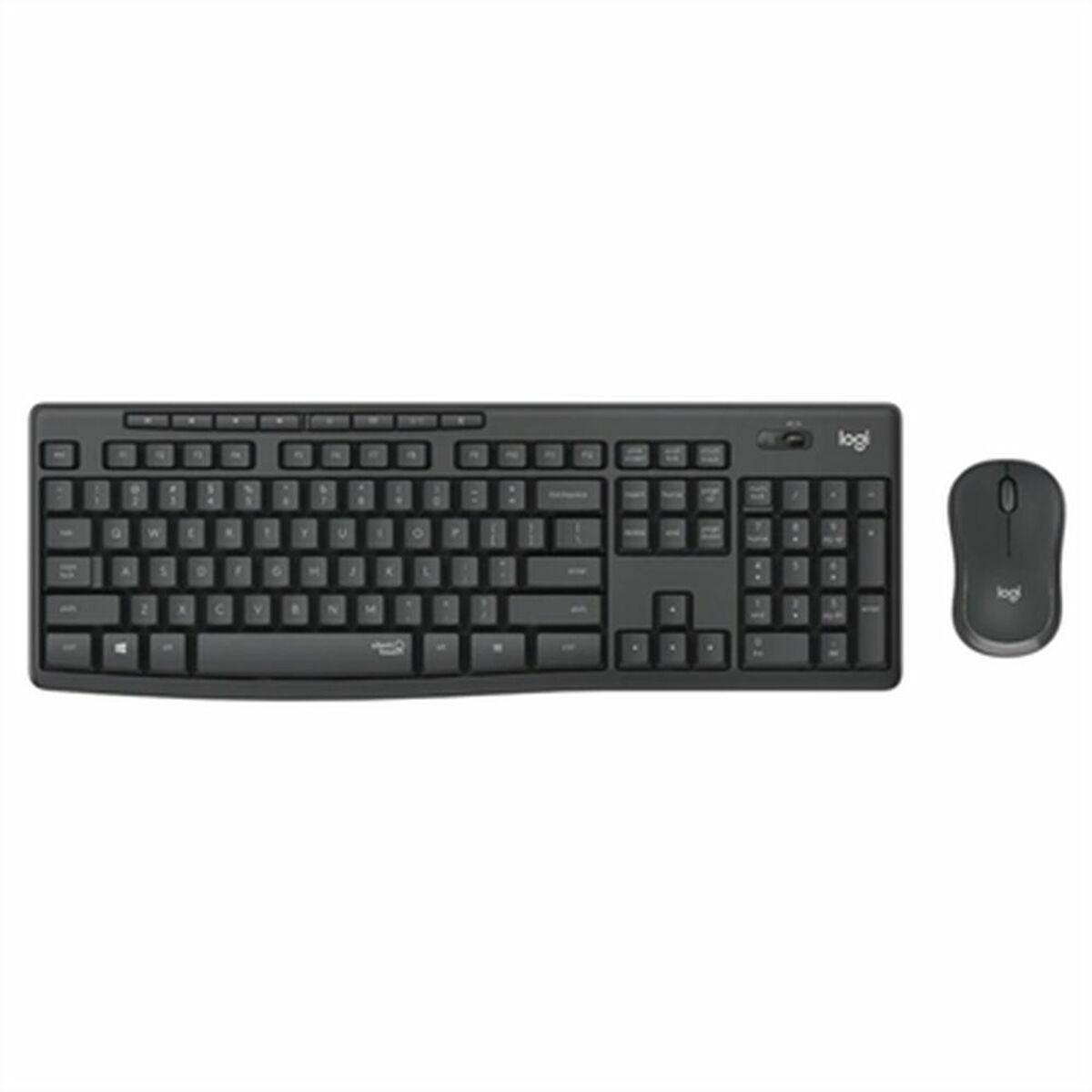 Trådløst tastatur og mus Logitech MK295 - sort