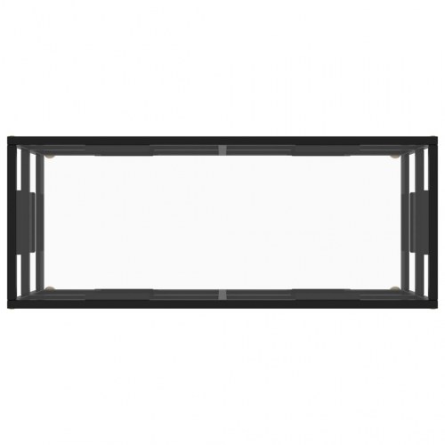 Tv-bord 100 × 40 × 40 cm i hærdet glas - sort stel