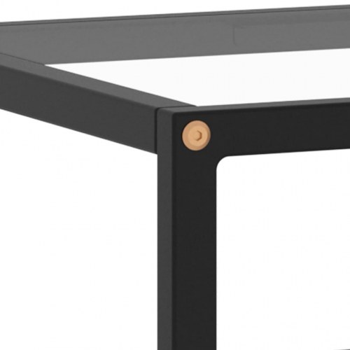 Tv-bord 100 × 40 × 40 cm i hærdet glas - sort stel