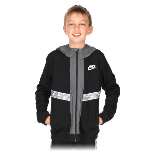 Nike sportsjakke til drenge - sort bomuld, 12 år