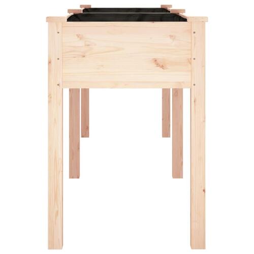 Plantekasse med foring 203x53x76 cm massivt fyrretræ