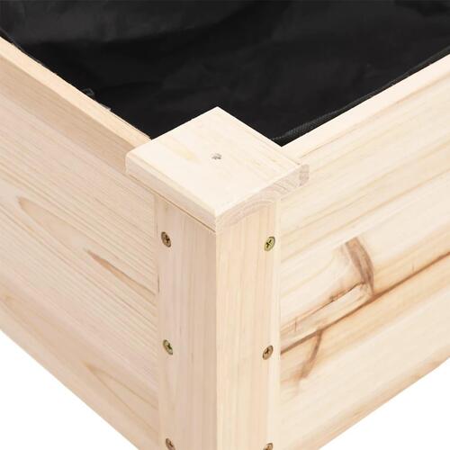 Plantekasse med foring 203x53x76 cm massivt fyrretræ