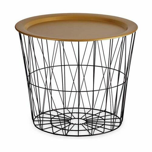 Sofabord Sort Gylden Metal 52 x 40 x 52 cm (4 enheder)