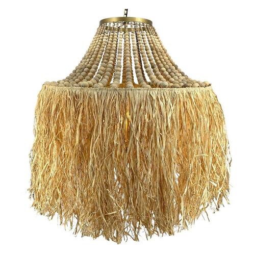 Loftslampe 80 x 80 x 90 cm Natur Metal Træ