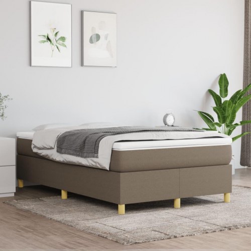 Kontinentalseng med madras 120×190 cm - stof gråbrun
