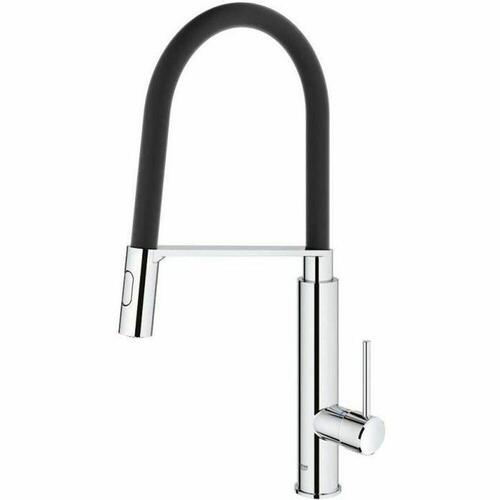 Grohe Concetto køkkenarmatur med udtræksbruser - krom/sort
