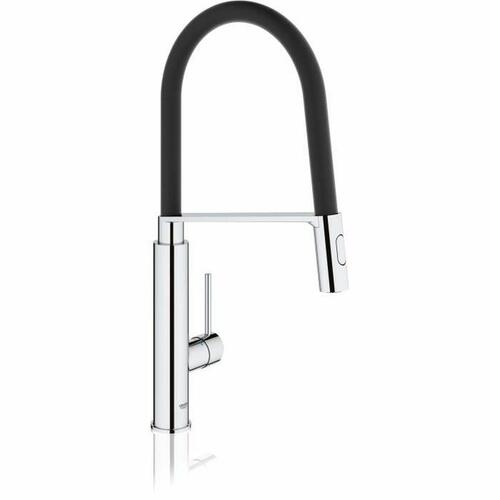 Grohe Concetto køkkenarmatur med udtræksbruser - krom/sort