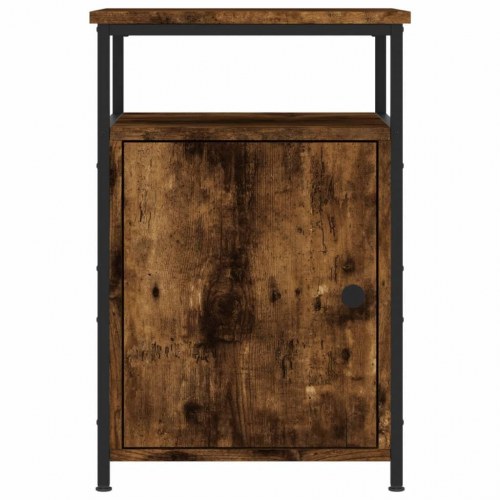 Sengeborde 2 stk. 40×42×60 cm - konstrueret træ i røget egetræ
