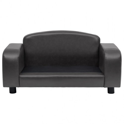Hundesofa 80x50x40 cm kunstlæder mørkegrå