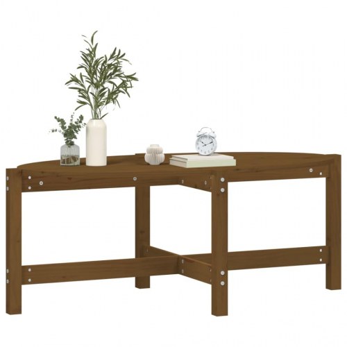 Sofabord 118 x 63 x 45 cm i massivt fyrretræ - gyldenbrun