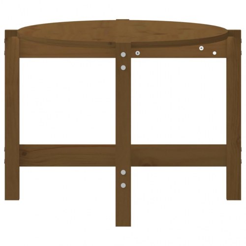Sofabord 118 x 63 x 45 cm i massivt fyrretræ - gyldenbrun