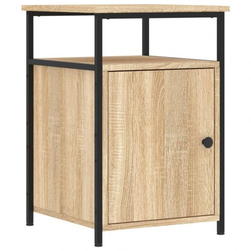 Sengeborde 2 stk. 40x42x60 cm konstrueret træ sonoma-eg