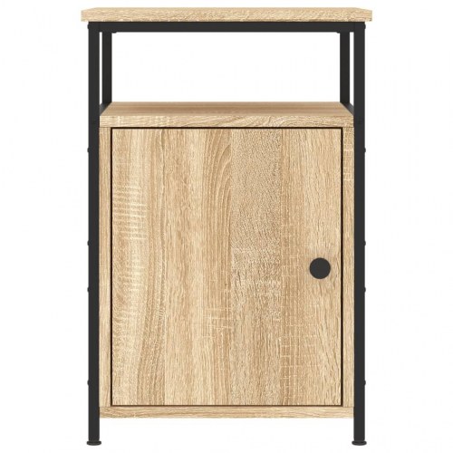Sengeborde 2 stk. 40x42x60 cm konstrueret træ sonoma-eg
