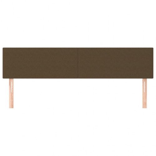 Sengegavl i stof 180 x 5 x 78/88 cm - mørkebrun