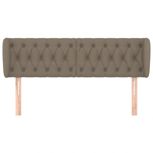 Sengegavl med kanter 163 x 23 x 78/88 cm - gråbrun