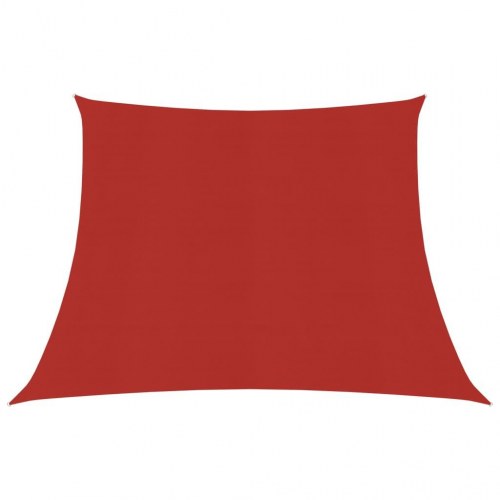Solsejl i HDPE 160 g/m² - trapez 4/5 × 3 m, rød