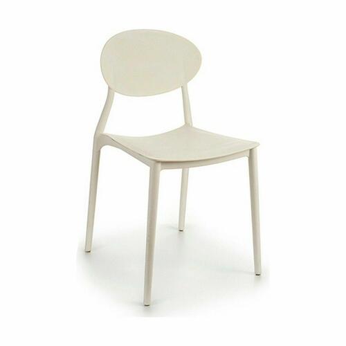 Spisebordsstol Hvid Plastik 41 x 81 x 49 cm (4 enheder)
