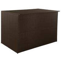 Udendørs opbevaringskasse 150x100x100 cm polyrattan brun