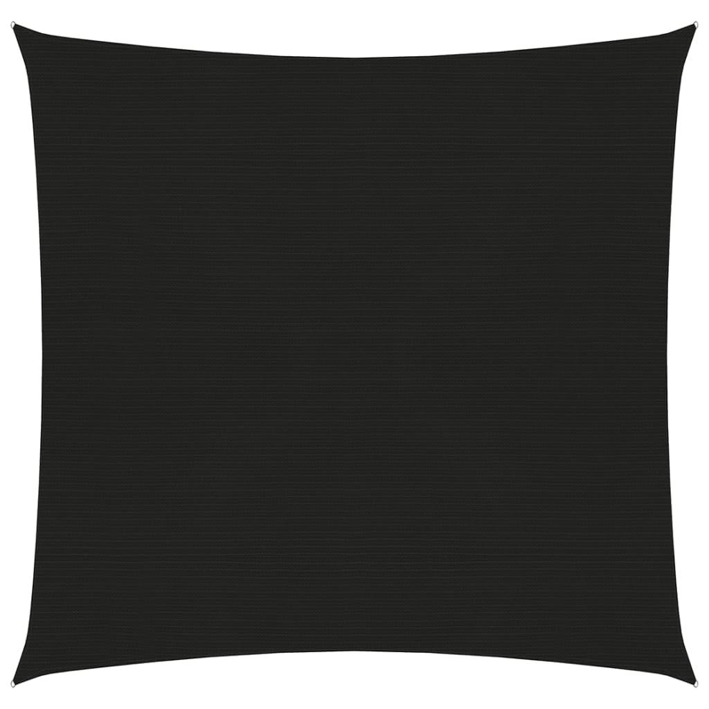 Solsejl 2,5x2,5 m 160 g/m² HDPE sort