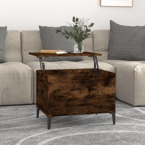 Sofabord med løftetop 60 × 44,5 × 45 cm - røget egetræsfarve