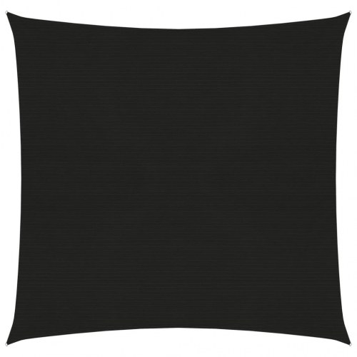 Solsejl 4,5 × 4,5 m - HDPE 160 g/m², sort firkantet