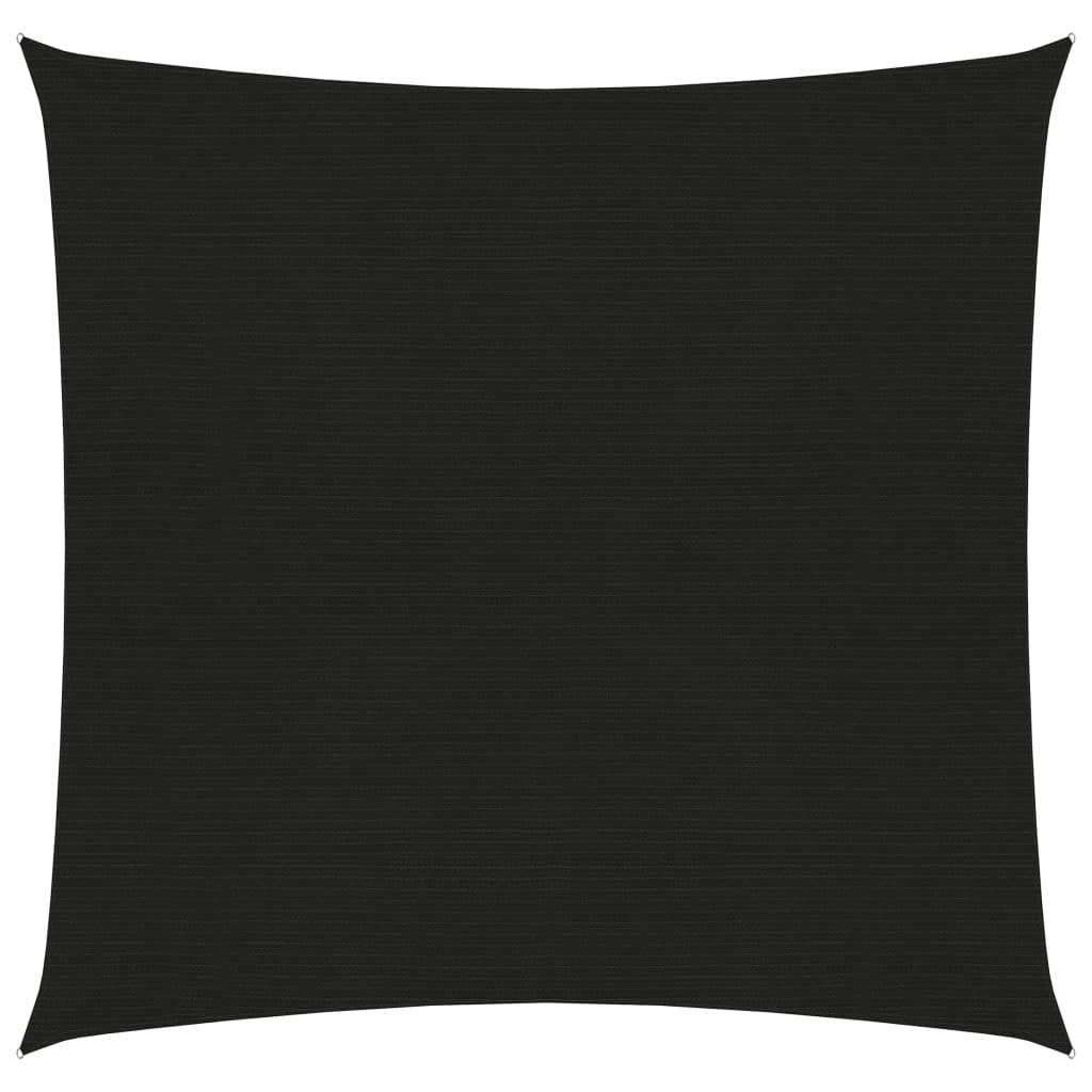 Solsejl 4,5x4,5 m 160 g/m² HDPE sort billede