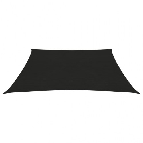 Solsejl 4,5 × 4,5 m - HDPE 160 g/m², sort firkantet