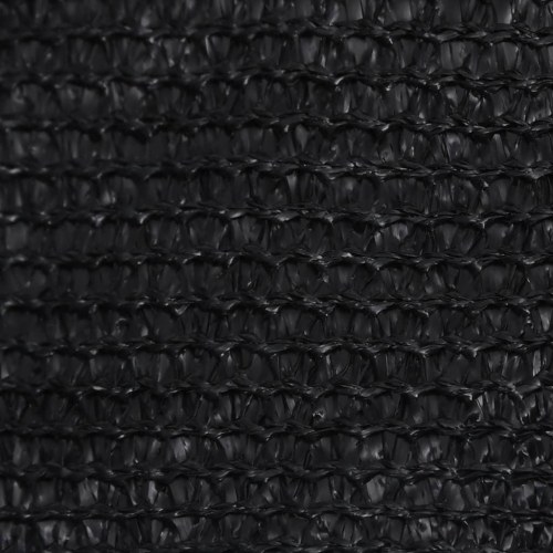 Solsejl 4,5 × 4,5 m - HDPE 160 g/m², sort firkantet