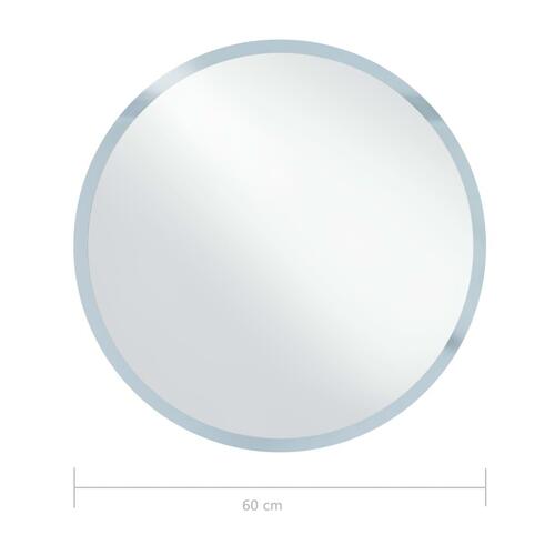 Badeværelsesspejl med LED-lys 60 cm