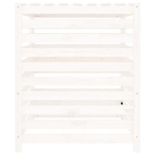Kompostbeholder i massivt fyrretræ - 82,5 × 82,5 × 99,5 cm, hvid