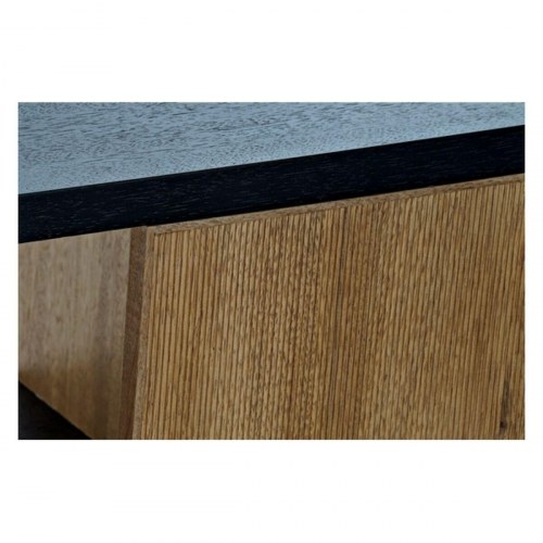 Alvin skænk - sort/natur, jern og fresno, 160 × 40 × 75 cm