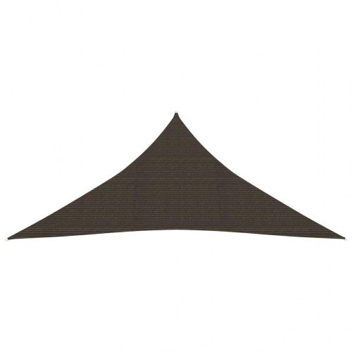 Solsejl trekant 4,5 x 4,5 x 4,5 m - HDPE 160 g/m², brun