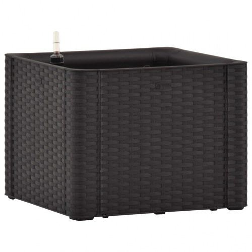 Højbed med automatisk vandingssystem 43x43x33 cm antracitgrå