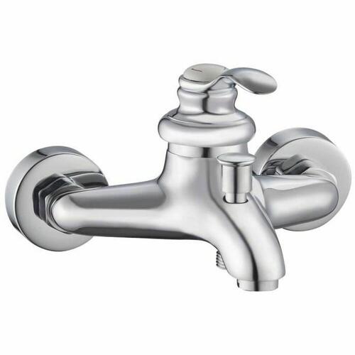 Hane med blandingsbatteri Rousseau Bruser Badekar Metal Kobber 15 cm
