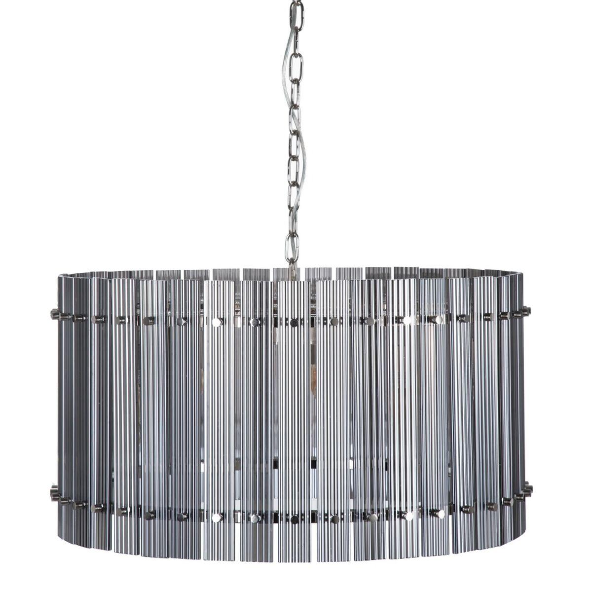 Loftslampe 76 x 76 x 39 cm Krystal Metal Sølv