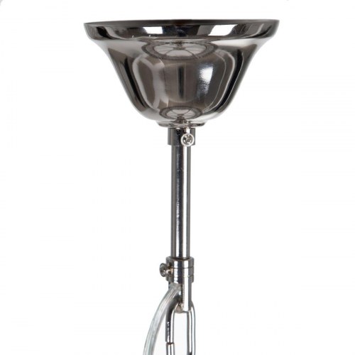 Loftslampe 76 x 76 x 39 cm Krystal Metal Sølv
