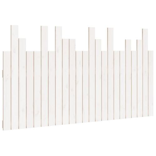 Sengegavl 146,5x3x80 cm massivt fyrretræ hvid