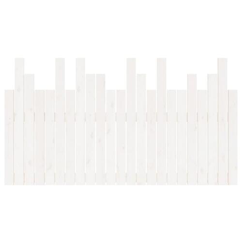 Sengegavl 146,5x3x80 cm massivt fyrretræ hvid