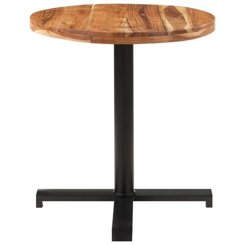 Bistrobord Ø70x75 cm rundt massivt akacietræ