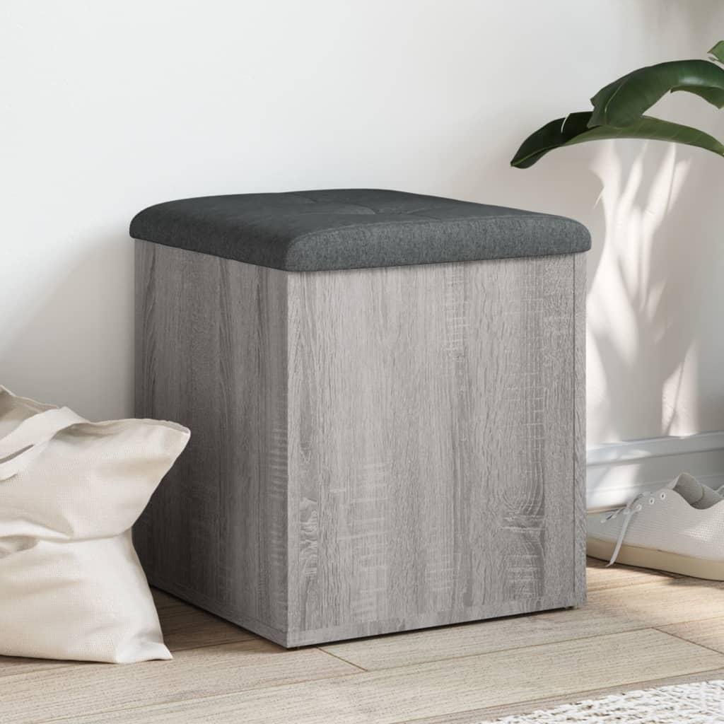 Skobænk 42x42x45 Cm Konstrueret Træ Grå Sonoma Eg