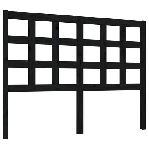 Sengegærde 125,5x4x100 cm massivt fyrretræ sort