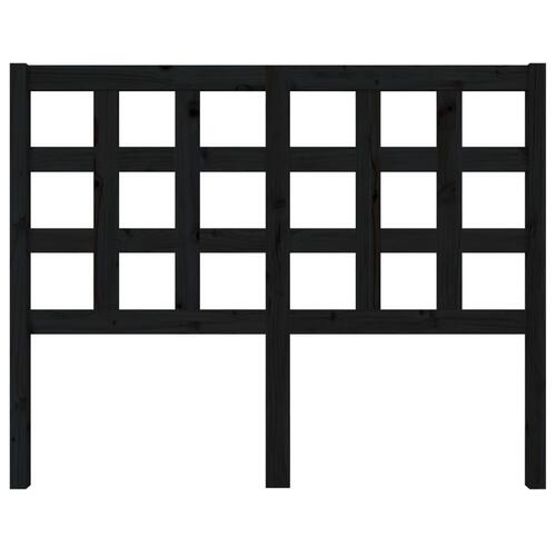 Sengegærde 125,5x4x100 cm massivt fyrretræ sort