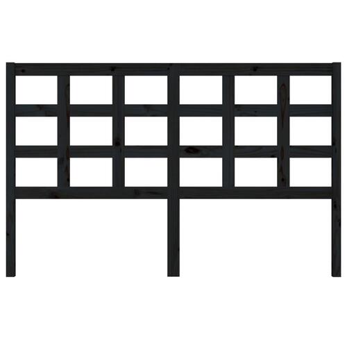 Sengegavl 156x4x100 cm massivt fyrretræ sort