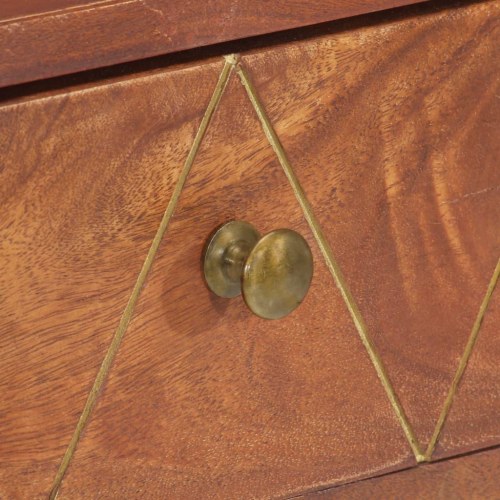 Konsolbord 90 x 35 x 76 cm massivt akacietræ