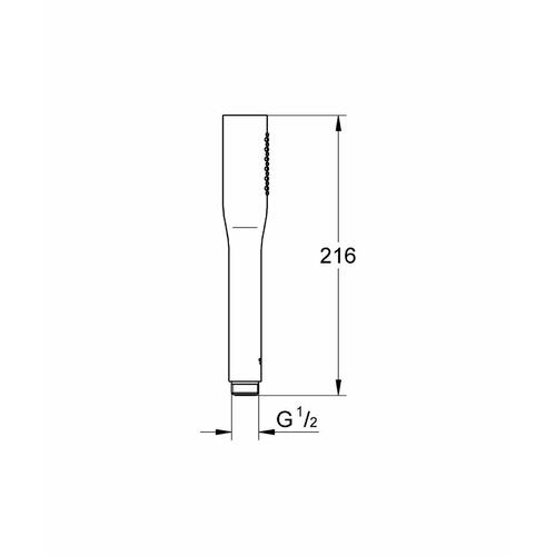 Brusehoved Grohe 27458000 Chromsalt 1 Position