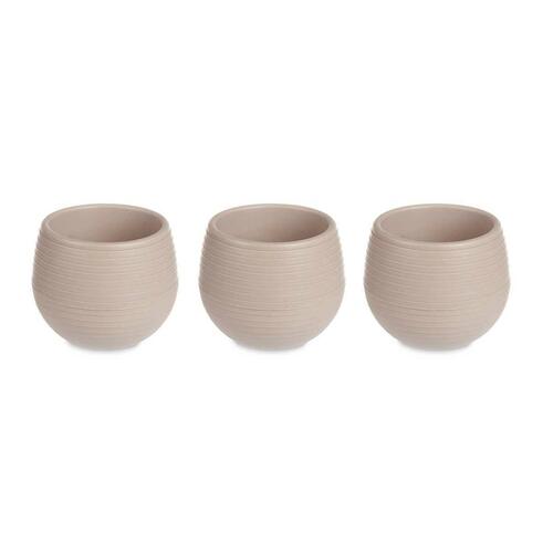plantekrukker Taupe Plastik 16,5 x 16,5 x 14,5 cm (4 enheder)