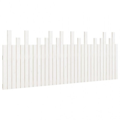 Sengegavl i massivt fyrretræ 204 x 3 x 80 cm - hvid